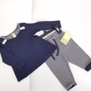 Harper Canyon Baby Girl Double Knit Striped Set